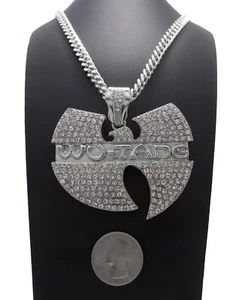 NEU ICE BLING WU TANG ANHÄNGER & 30" 6 mm KUBANISCHE KETTE * - Bild 1 von 3