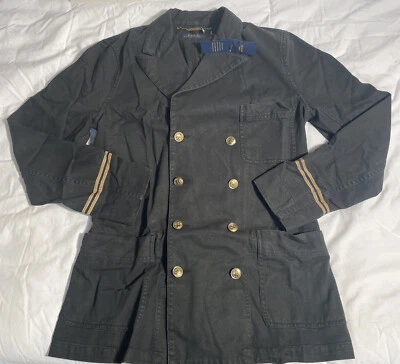 Chaqueta Blazer Polo Ralph Lauren Doble Pecho Militar Negra Bolsillos #45 Foto 1 de 4