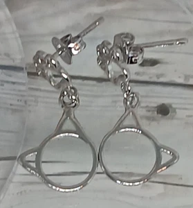 Silberne Katzenpfote & Kopf Ohrstecker Ohrringe Geschenke Ohrstecker Pierce Ohrring - Bild 1 von 3