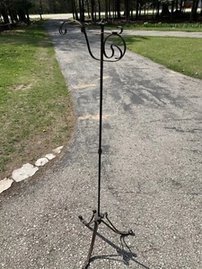 Vintage Brass Metal Iron Butler Suit Stand Coat Clothes Plant Hanger Rare OLD - Picture 1 of 7