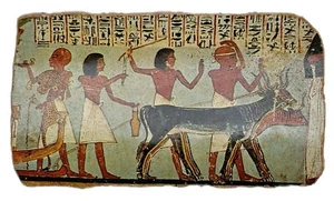 Egyptian Hieroglyph 5.25” x 3” Tile Valley Kings Religious Art Paperweight - Picture 1 of 5