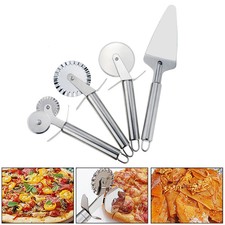 Stainless Steel Pizza Knife Cutter Pastry Pasta Dough Crimper Kitchen Tools