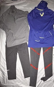Under Armour Leggings Patagonia Pullover Med Layer8 Large Activewear Lot Women - Picture 1 of 9