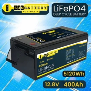 12V 400ah LiFePO4 RV 4WD CAMPING LITHIUM BATTERY DEEP CYCLE 12.8Volt Amp Hour - Picture 1 of 5