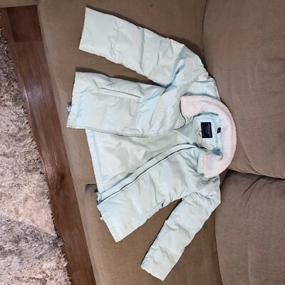 American Eagle Jacket Womens Medium Light Green Puffer *Stain - Image 1 of 4
