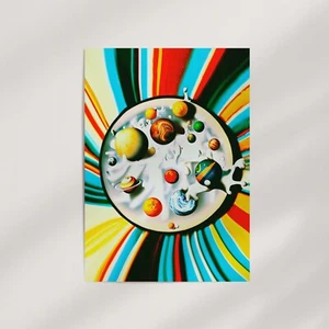 Galaxy Cereal II Premium Wall Art Poster Print - Surrealism Pop Art - Imagen 1 de 11