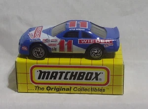 MJ7 Matchbox - Yellow Box - MB07 Ford T-Bird Stock Car - Blue - Wieder Racing - Picture 1 of 5