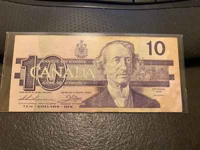 1989 Canada $10.00 Almost Uncirculated Bill - Image 1 of 2