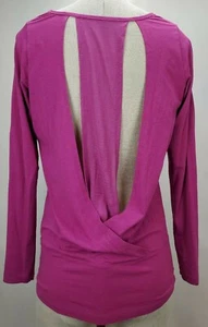 Lole Womens Open Back Long Sleeve Yoga Top Size XS S Purple Casual Athleisure - Picture 1 of 8