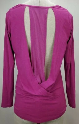 Топ для йоги женский Lole с открытой спиной длинным рукавом размер XS S фиолетовый повседневный спортивный - Изображение 1 из 4