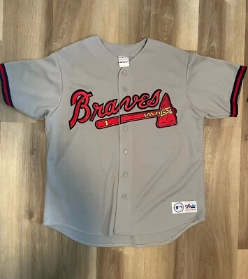 Camiseta Majestic Greg Maddux Gris De Colección Hecha en EE. UU. Talla Grande Bordada Foto 1 de 4