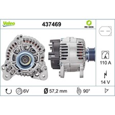 VALEO Alternator Generator LiMa No Deposit VALEO RE-GEN REMANUFACTURED 437469