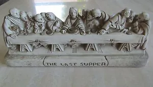 THE LAST SUPPER Wall Hanging Plaque Chalkware Plaster BLACK HILLS PASSION PLAY - Picture 1 of 12