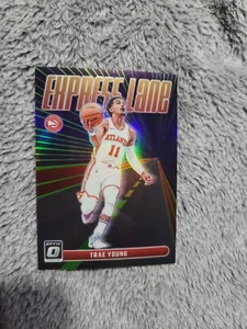 Trae Young 2023-24 Optic /149 Lime Green Holo Prizm Express Lane Hawks SSP - Picture 1 of 3
