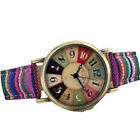 Womens Boho Watch Rainbow Watch Band Ladies Fashion Casual Quartz Wrist Watches.