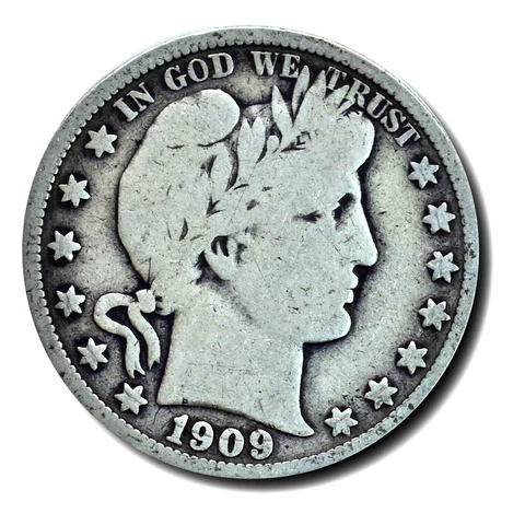 1909 Barber Half Dollar Silver VG/Fine 50c Cover