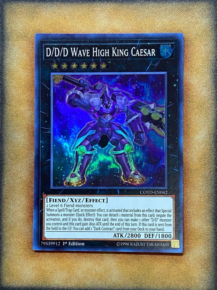 Yugioh D/D/D Wave High King Caesar COTD-EN042 Super Rare 1st Ed NM - Image 1 of 1