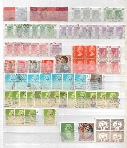 Hong Kong Accumulation of 76 Stamps in MNH and Used Condition C.V. $78.75+ Cover