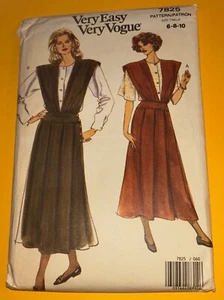 Very Easy Very Vogue Pattern 7825 Misses'/Misses' Petite Jumper/Blouse Size 6-10 - Picture 1 of 1