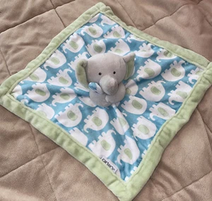 Carter's Elephant security Lovey Blanket Teal Blue Green Gray Plush - Picture 1 of 8