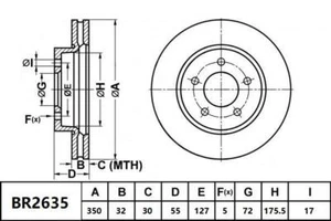 Bendix Ultimate 4WD Front Brake Rotor for Jeep Grand Cherokee WK, WK2 5.7L EZH P - Picture 1 of 2