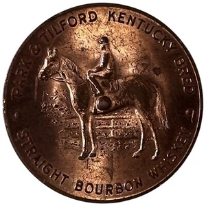 Louisville, Kentucky KY Park & Tilford Kentucky Bred Jockey Horse Spinner Token - Imagen 1 de 4