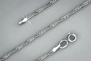 925 ECHT SILBER *** Singapur Armband Armkette gedreht 2mm / 17-18-19 cm - Picture 1 of 8
