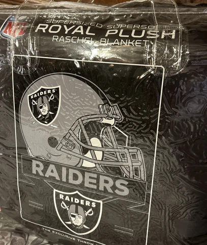 Raiders NFL 60" x 80" Plush Throw Blanket Northwest Company Cover