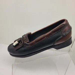 Johnston & Murphy Pfeilspitze hellbraun schwarz Leder Mokassins Quaste Halbschuhe Größe 8,5 M - Bild 1 von 11