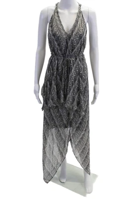 Robert Rodriguez Womens Silk Sleeveless Flowy Knee Length Dress Black Size 6 - Image 1 of 4