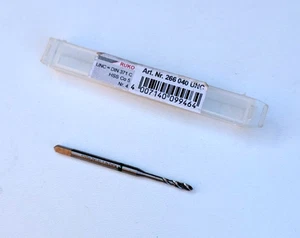 T11: Ruko 266 040 4-40 UNC #4 spiral flute CNC machine tap HSS Co 5 266040UNC - Picture 1 of 2