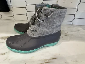 Sperry Girl's Size 3M Top-Sider Saltwater Waterproof Thinsulate Duck Boots Rain - Picture 1 of 6
