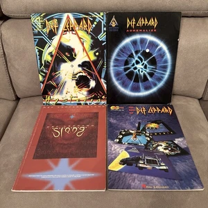 4 x Def Leppard HYSTERIA | ADRENALIZE | SLANG Guitar Tablature Authentic RARE - Picture 1 of 24