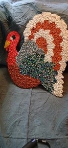 Vintage Melted Popcorn Thanksgiving Turkey Nice - Picture 1 of 5