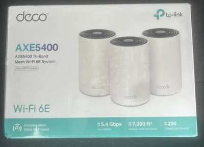 TP-LINK Deco XE75 AXE5400 Wi-Fi 6E Router Mesh System - White (3-Pack) - Image 1 of 2