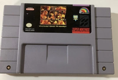 Super Nintendo WWF Raw game cartridge Only, 1994 SNES Vintage - Image 1 of 4