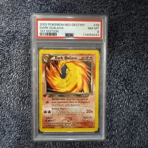 2002 Pokemon Neo Destiny 1st Edition #39 Dark Quilava PSA 8 New Cert* 🔥🔥 - Picture 1 of 2