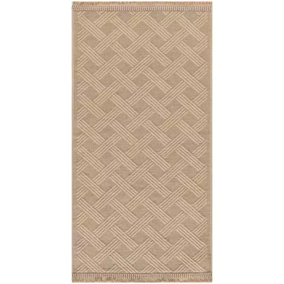 Yute Natural Lavable 2 Pies X 4 Pies Alfombra de corredor contemporánea geométrica sólida Foto 1 de 4