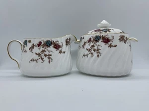 Minton Ancestral Creamer and Sugar Bowl with Lid - Picture 1 of 16