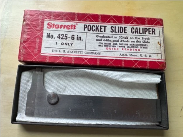 Pinza deslizante de bolsillo de acero Starrett 425-6 de 6 pulgadas 51530 Foto 1 de 1