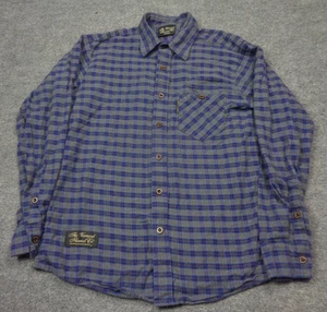 Camisa Vermont Flannel Co Para Hombres M Azul Franela a Cuadros Abotonada Exterior EE. UU. - Imagen 1 de 15