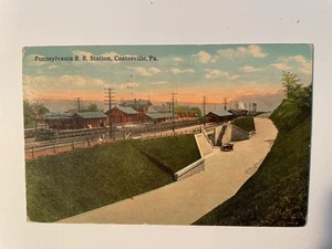 Postkarte 1915, Pennsylvania .R.R. Bahnhof, Coatesville Pa 425 - Bild 1 von 2