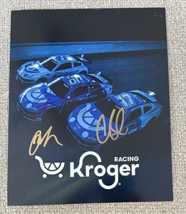 Brad Keselowski Ryan Preece Chris Buescher 3x Signed 2025 Kroger Postcard COA - Picture 1 of 4