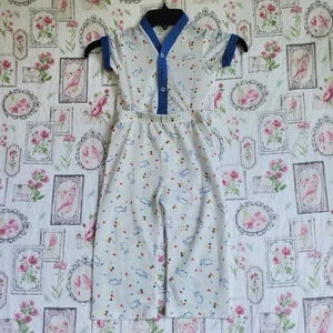 Conjunto de pijama manga corta estampado números hipopótamo blanco azul de colección Carter's para niños talla 4t - Imagen 1 de 8