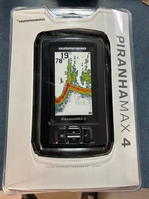 Humminbird PiranhaMAX 4 FISH FINDER Dual Beam Sonar 🎣 Sealed New - Image 1 of 3