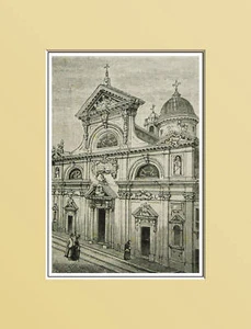 SAVONA: Fassade KATHEDRALE. LIGURIEN. Passpartout 1888. - Bild 1 von 1