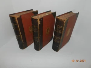 1860 3 Volumes LIFE OF WASHINGTON Benson Lossing LEATHER First Edition BEAUTIFUL - Picture 1 of 5