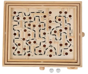 Wooden Maze Game Toy,Maze Puzzle Board,Wooden Labyrinth Game for Adults Kids - Picture 1 of 13