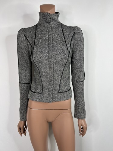 Giacca lana grigia Alexander McQueen 2004 vintage 40 S