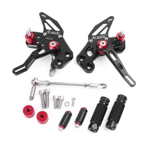 1 Set Knurled Foot Pegs Pedal Pads Rearsets For 2016-2018 2017 Kawasaki Z125 - Foto 1 di 14